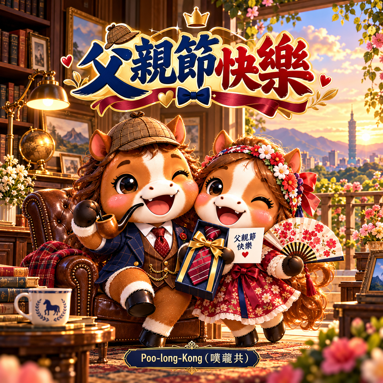 Poo-long-Kong（噗瓏共）2026 馬年父親節節慶圖片