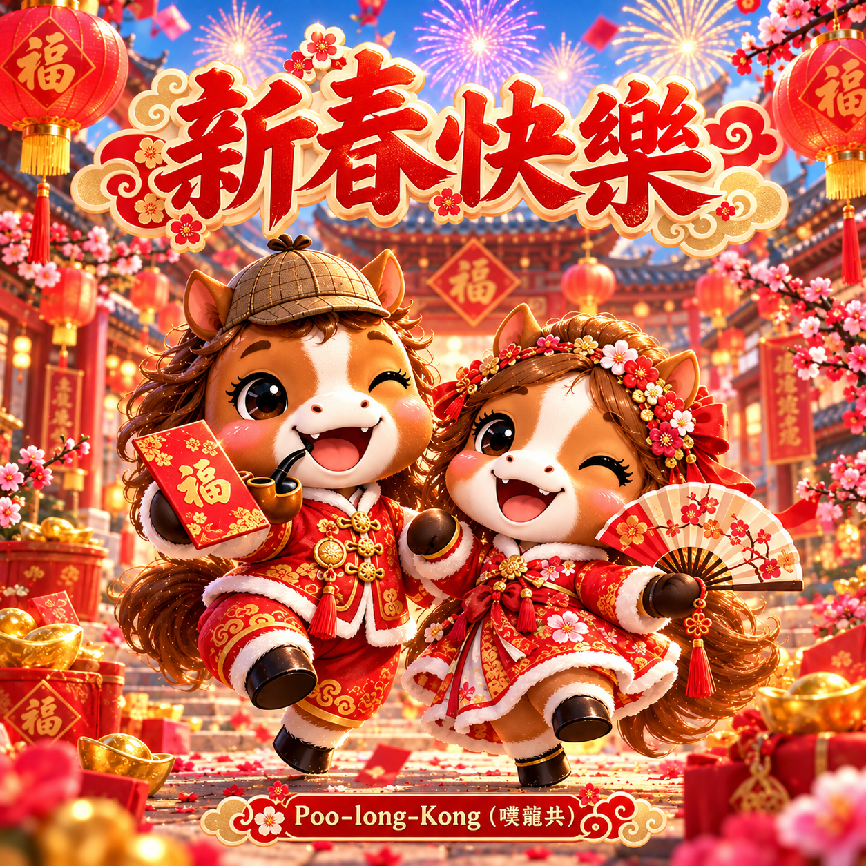 Poo-long-Kong（噗瓏共）2026 馬年春節節慶圖片