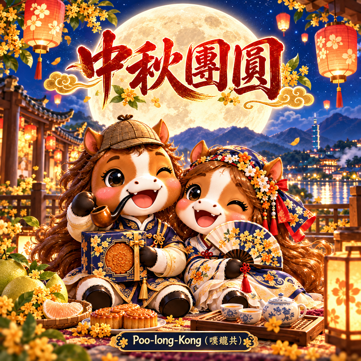 Poo-long-Kong（噗瓏共）2026 馬年中秋節節慶圖片