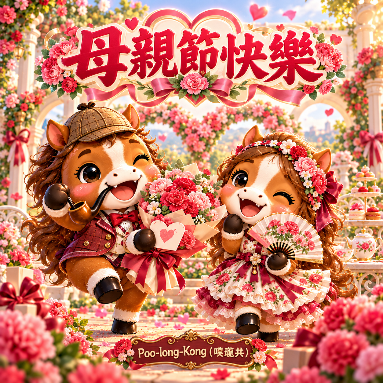 Poo-long-Kong（噗瓏共）2026 馬年母親節節慶圖片